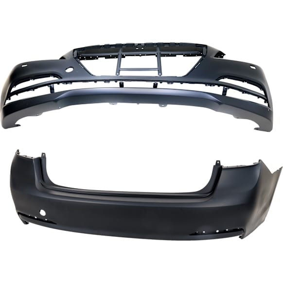 Front and Rear Primed Bumper Cover CAPA Certified