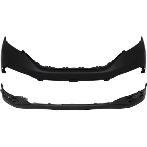Front, Upper and Lower Upper - Primed, Lower - Textured Bumper Cover