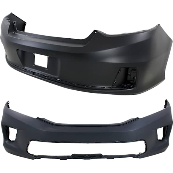 Coupe Front and Rear Primed Bumper Cover, CAPA Certified