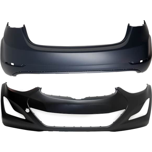 Front and Rear Primed Bumper Cover CAPA Certified