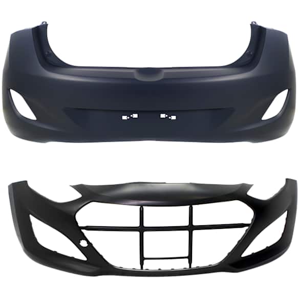 Front and Rear Primed Bumper Cover