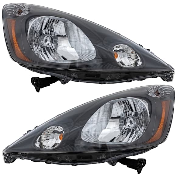 Driver and Passenger Side Headlights, with Bulbs, Halogen, without Sport Package, CAPA Certified