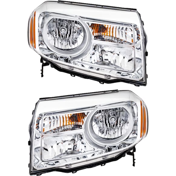 Driver and Passenger Side Halogen Headlight, With bulb(s), OE Replacement, CAPA Certified