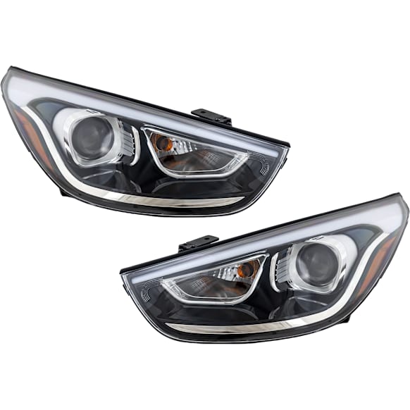Driver and Passenger Side Halogen Headlight, With bulb(s), OE Replacement, CAPA Certified