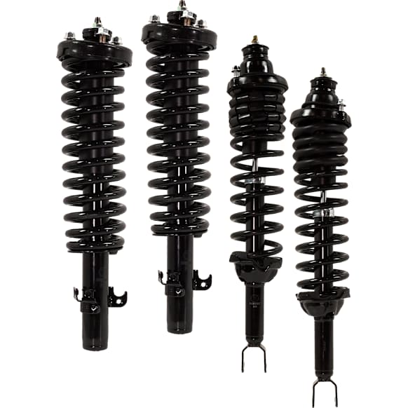 Front and Rear, Driver and Passenger Side Fully Loaded Struts, FWD
