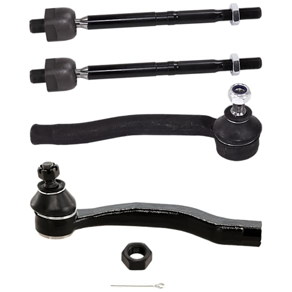 Front, Driver and Passenger Side, Inner and Outer Tie Rod End