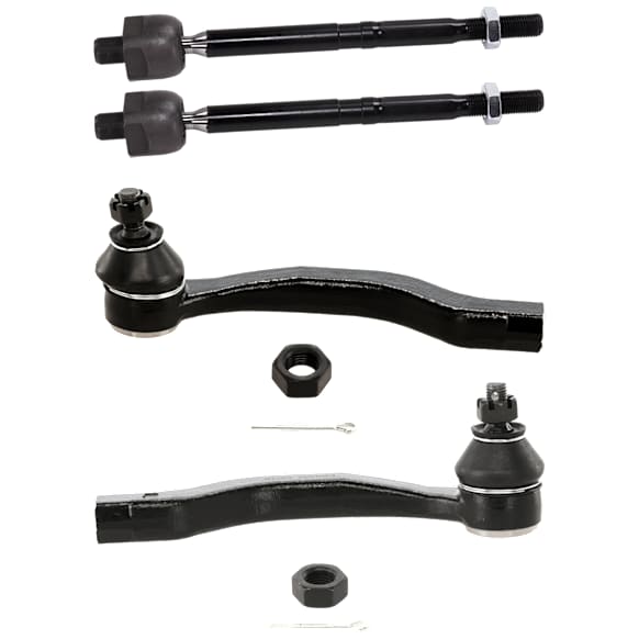 Front, Driver and Passenger Side, Inner and Outer Tie Rod End