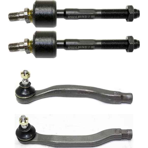 Front, Driver and Passenger Side, Inner and Outer Tie Rod Ends