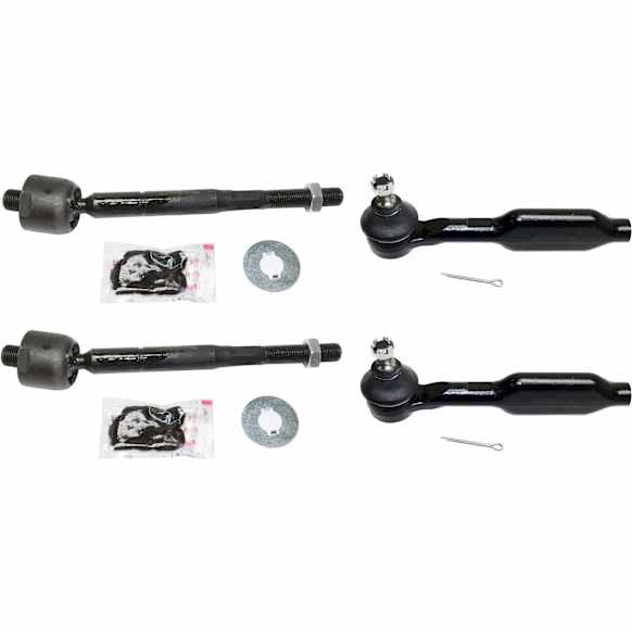 Front, Driver and Passenger Side, Inner and Outer Tie Rod Ends