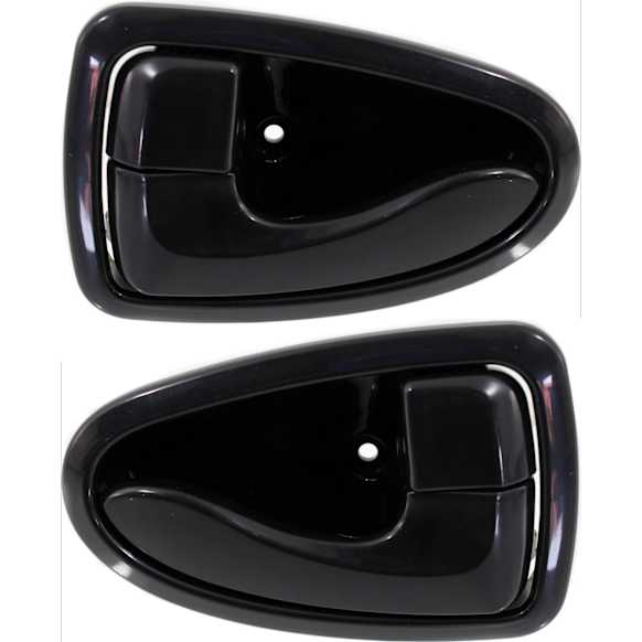 2002 Hyundai Accent - Front or Rear, Driver and Passenger Side Black Interior Door Handle,