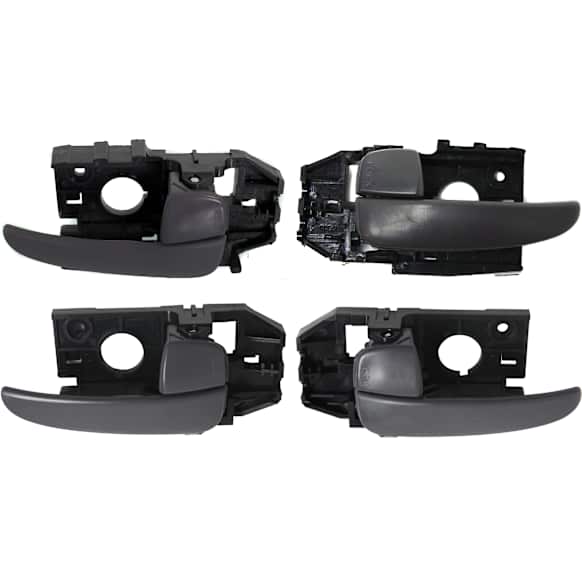 2001-2006 Hyundai Elantra - Front and Rear, Driver and Passenger Side Interior Door Handles, Gray, With door lock button
