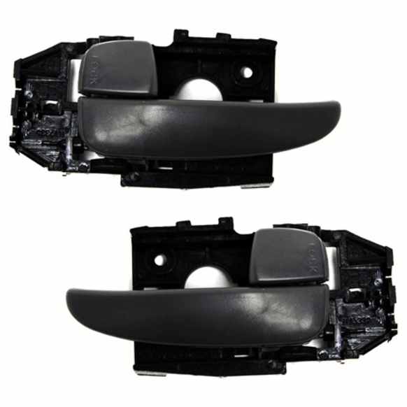 Front, Driver and Passenger Side Interior Door Handles, Gray, With door lock button