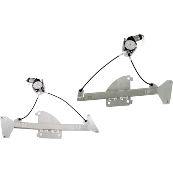 Front, Driver and Passenger Side Power Window Regulator, With Motor