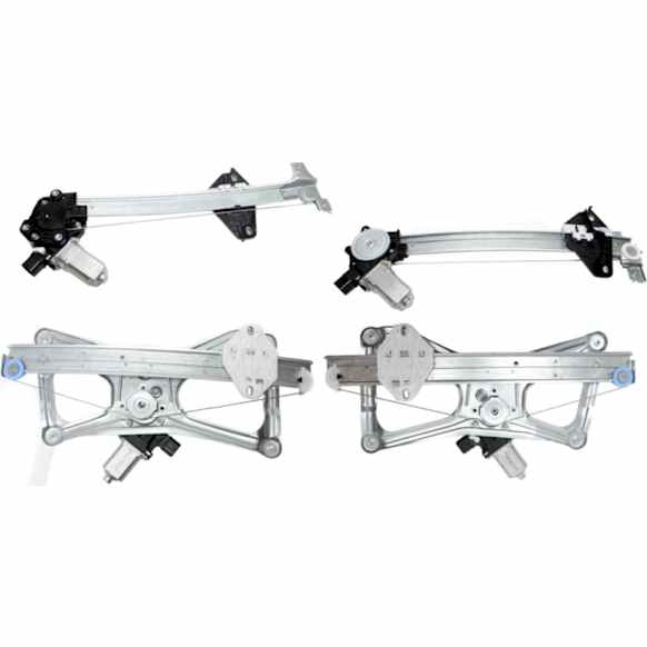 Sedan Front and Rear, Driver and Passenger Side Power Window Regulator, With Motor