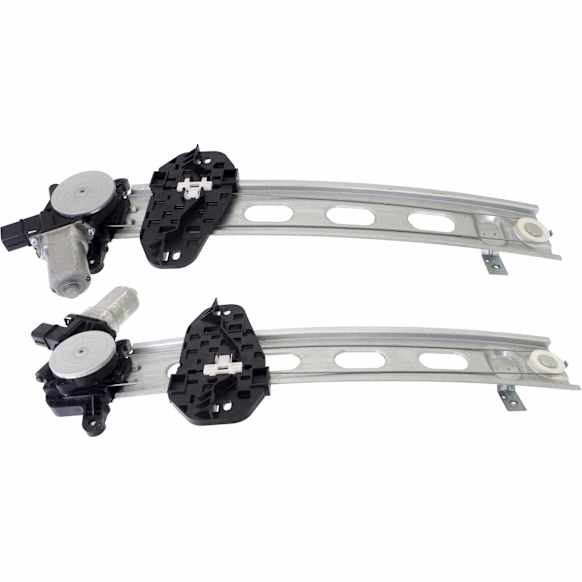Coupe Front, Driver and Passenger Side Power Window Regulator, With Motor