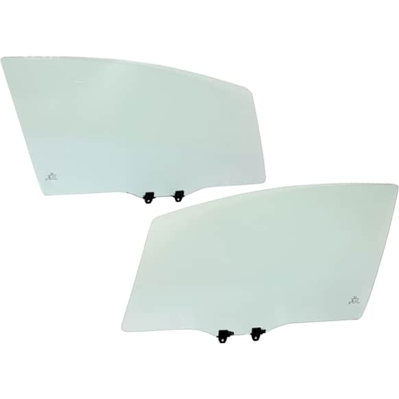 Front, Driver and Passenger Side Door Glasses, Green Tint, Japan/Mexico Built Vehicle, Replaces NAGS No. FD26262 GTYN, FD26263 GTYN