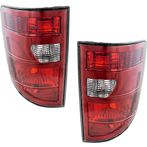 Driver and Passenger Side Halogen Tail Light, Without bulb(s), OE Replacement, CAPA Certified