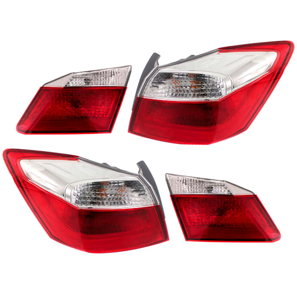 Driver and Passenger Side Halogen Tail Light, With bulb(s), OE Replacement, Sedan