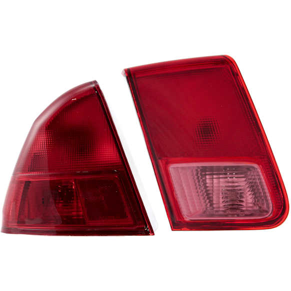 Driver Side, Inner And Outer Halogen Tail Light, With bulb(s), OE Replacement