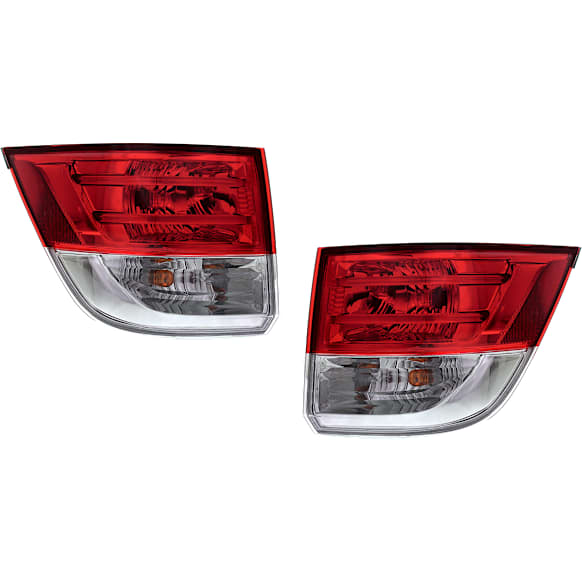 Driver and Passenger Side, Outer Tail Lights, with Bulbs, LED, Mounted on Body, CAPA Certified