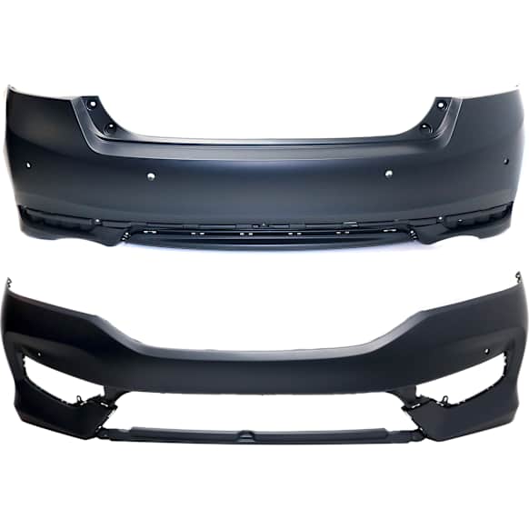Sedan Front and Rear Primed Bumper Cover 3.5L, 6Cyl