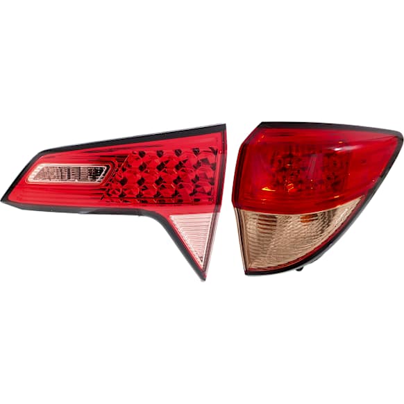 Passenger Side, Inner and Outer Halogen Tail Light, With bulb(s), OE Replacement