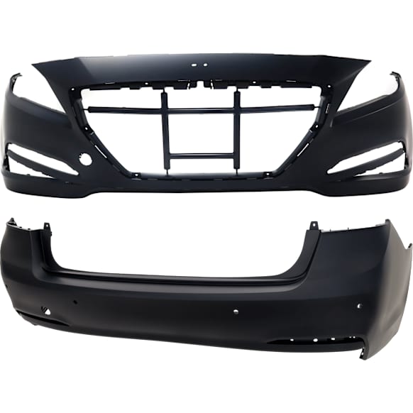 Front and Rear Primed Bumper Cover CAPA Certified