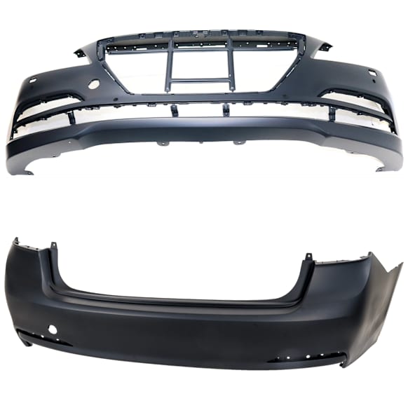 Front and Rear Primed Bumper Cover