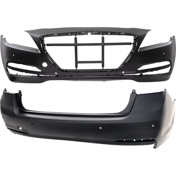Front and Rear Primed Bumper Cover CAPA Certified