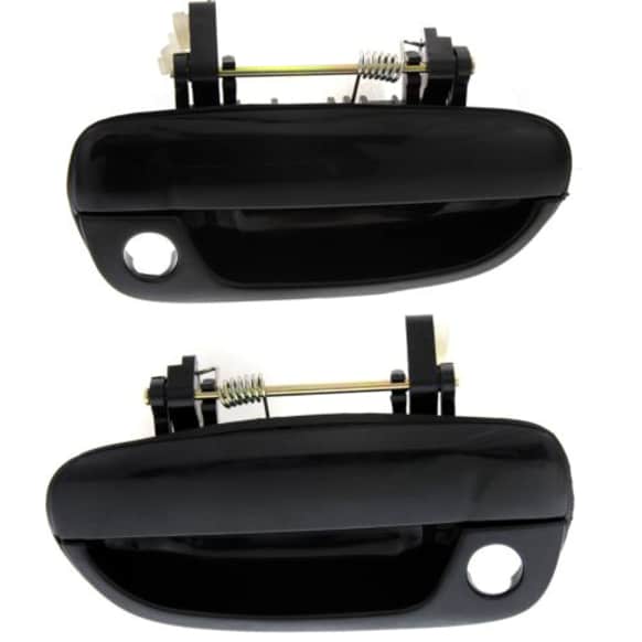 2002 Hyundai Accent - Front, Driver and Passenger Side Smooth Black Exterior Door Handle, With Key Hole