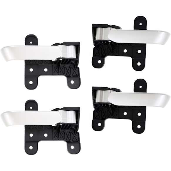 2009 Nissan Titan - Front and Rear, Driver and Passenger Side Painted Silver Interior Door Handle, Without Door Lock Hole