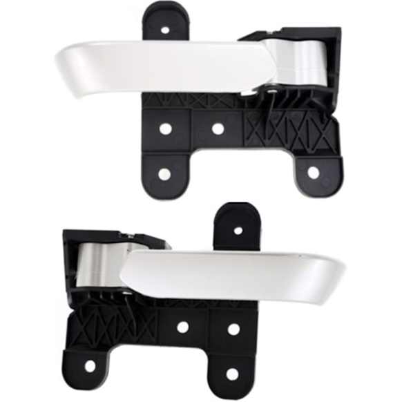 Front or Rear, Driver and Passenger Side Interior Door Handles, Painted Silver, Without Door Lock Hole