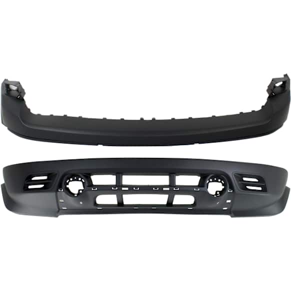 2017 Jeep Patriot - Front, Upper and Lower Upper - Primed, Lower - Textured Bumper Cover, For Models with Chrome Trim