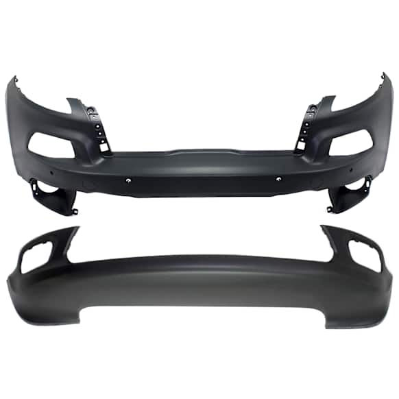 Front, Upper and Lower Upper - Primed, Lower - Textured Bumper Cover