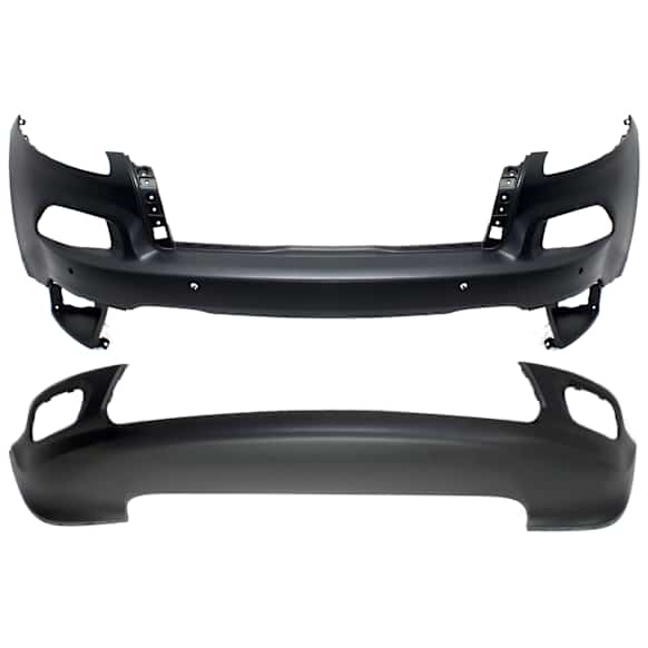Front, Upper and Lower Upper - Primed, Lower - Textured Bumper Cover