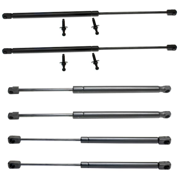 Driver and Passenger Side Hood, Liftgate Glass and Liftgate Lift Supports, Sport Utility