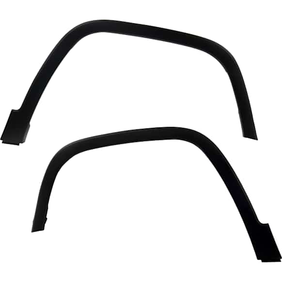 Front, Driver and Passenger Side Fender Flares, Textured Black, For Models without Off Road Package, Except Trailhawk Model
