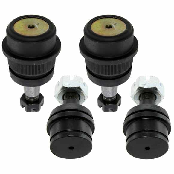 Front, Driver and Passenger Side, Upper and Lower Ball Joints, Non-Adjustable, Includes Nuts, 4WD