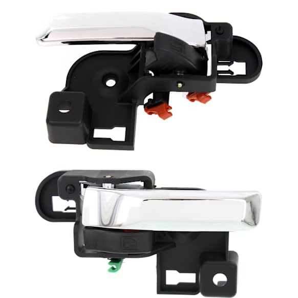 2011-2017 Jeep Wrangler - Front or Rear, Driver and Passenger Side Interior Door Handles, Chrome Lever with Black Bezel, With door lock button