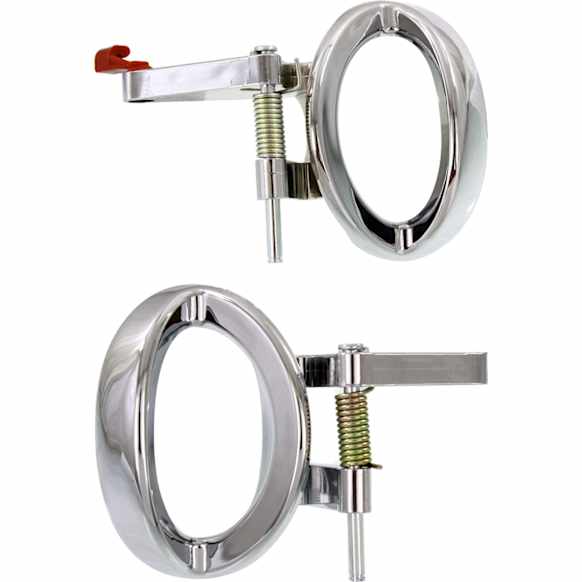 Front or Rear, Driver and Passenger Side Chrome Interior Door Handle, Without Door Lock Hole, Sport Utility