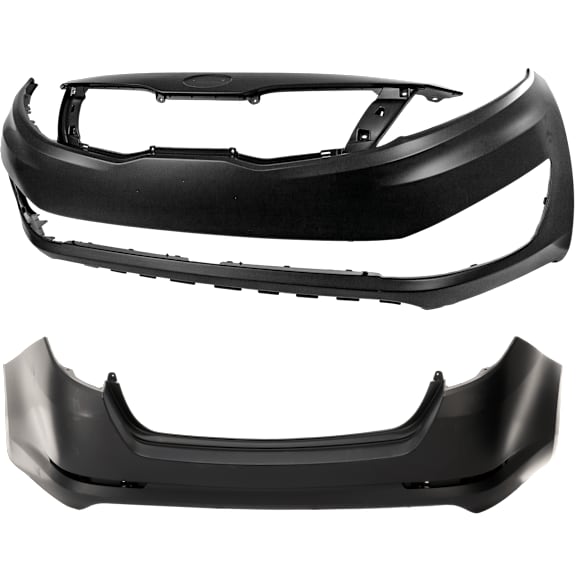 Front and Rear Primed Bumper Cover