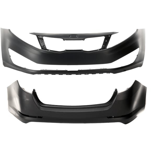 Front and Rear Primed Bumper Cover, CAPA Certified