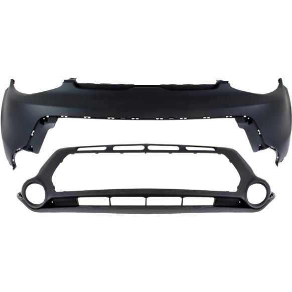 Front, Upper and Lower Upper - Primed, Lower - Textured Bumper Cover CAPA Certified