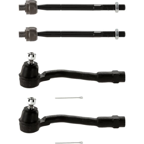 Front, Driver and Passenger Side, Inner and Outer Tie Rod End