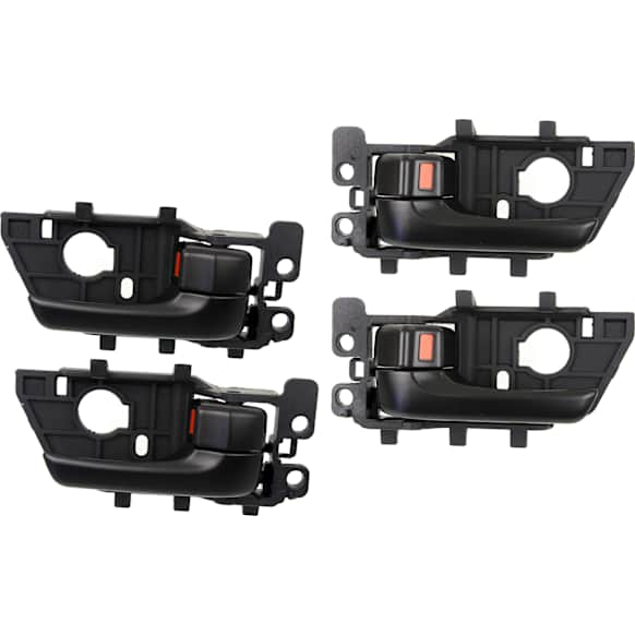 2010-2013 Kia Forte Koup - Front and Rear, Driver and Passenger Side Interior Door Handles, Black, With door lock button