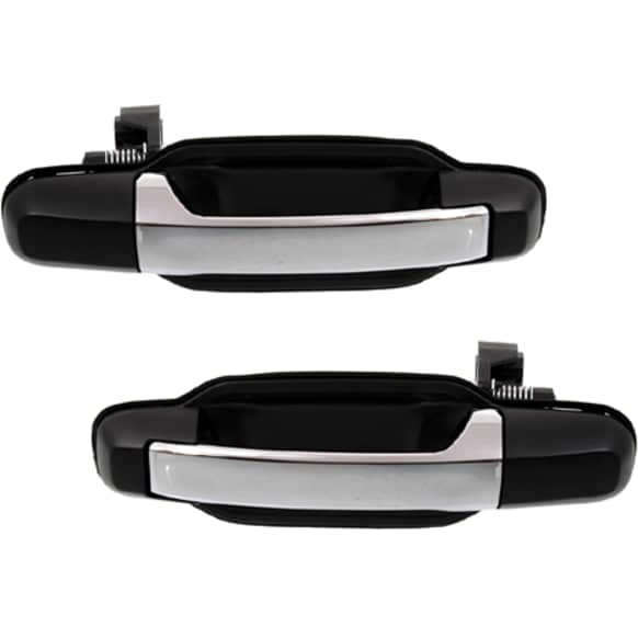 2008 Kia Sorento - Rear, Driver and Passenger Side Chrome Lever with Primed Bezel Exterior Door Handle, Without Key Hole
