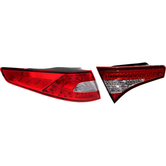 Driver Side, Inner And Outer LED Tail Light, With bulb(s), OE Replacement