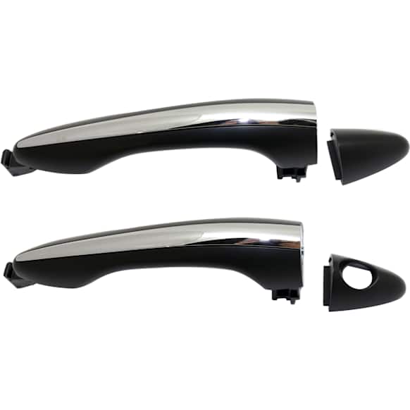 2011-2015 Kia Optima - Front, Driver and Passenger Side Exterior Door Handles, Primed, Driver Side - With Key Hole; Passenger Side - Without Key Hole