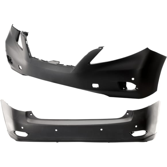 Front and Rear Primed Bumper Cover Base