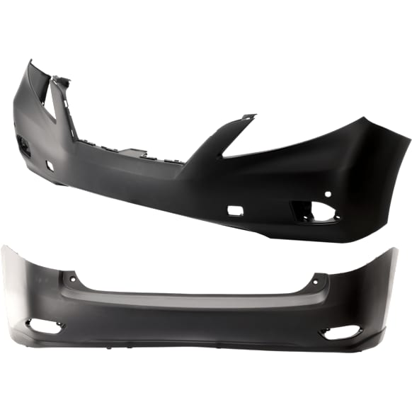 Front and Rear Primed Bumper Cover